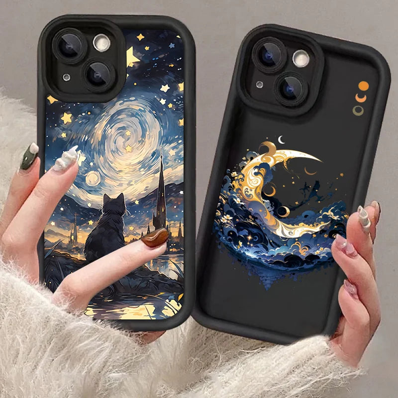 Luxury Moon Case for Xiaomi Redmi Note 14 13 12 11 Pro Plus 13C 12C 14C