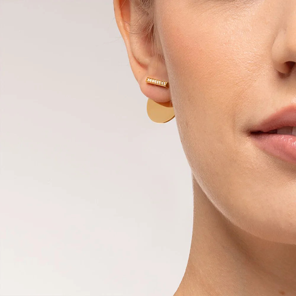 Round Ornament Necklace & Earring Set 925 Sterling Silver Together Forever