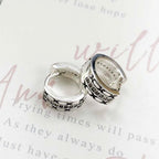 Creole Hoop Earrings Asiatic Ornament 925 Sterling Silver Ethnic Gift