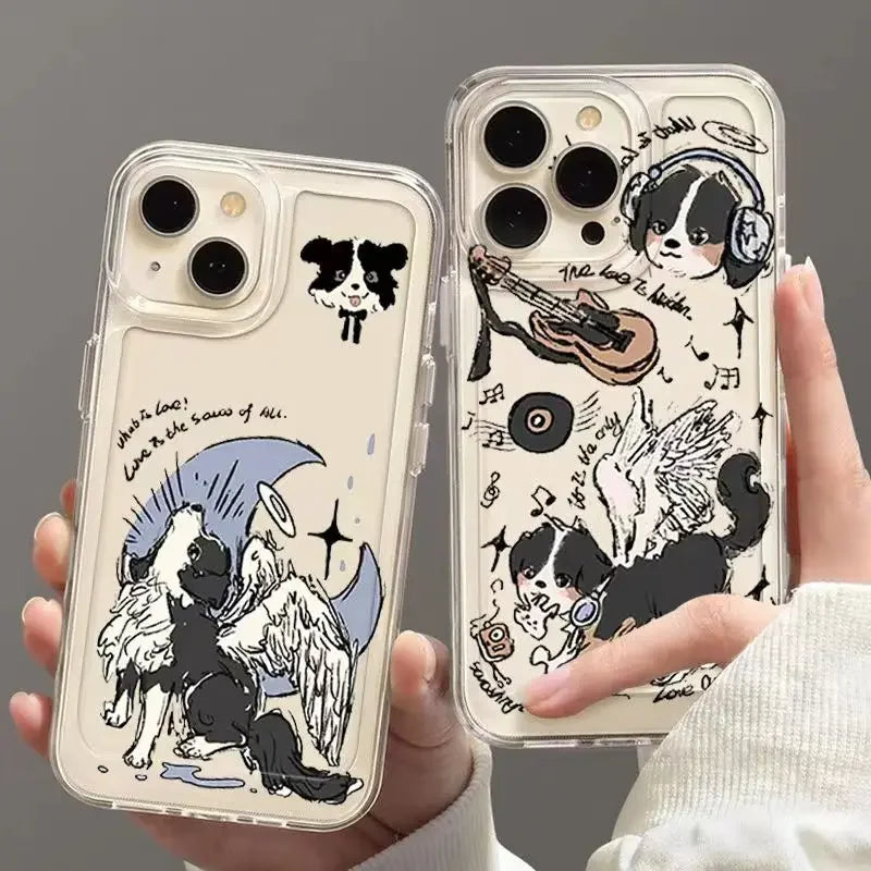 Cute Angel Animals Case for Samsung Galaxy A55 A35 A15 S24 S23 Ultra S22 FE