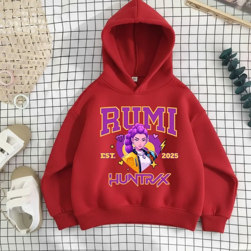 K-pop Girls Casual Long Sleeve Hooded Sweatshirt Breathable Sport Pullover