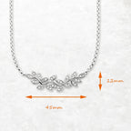 Tendrils Leaves Necklace Link Chain 925 Sterling Silver Romantic Jewellery