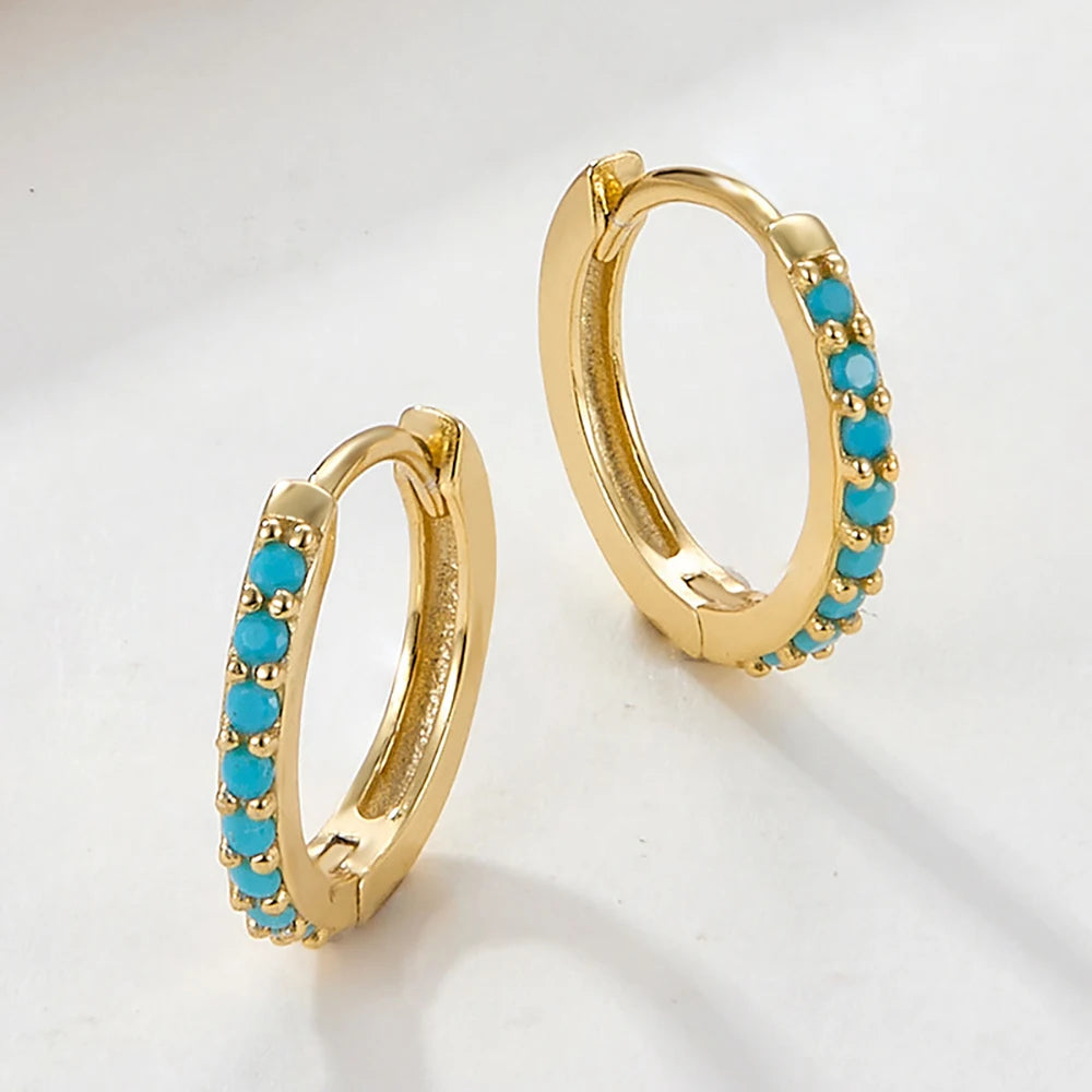 8mm Stainless Steel Minimal Hoop Earrings Zirconia Helix Tragus