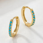 8mm Stainless Steel Minimal Hoop Earrings Zirconia Helix Tragus