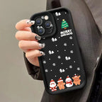 Christmas Santa Elk Case for iPhone 17 16 15 14 13 12 11 Pro Max XR 7 8 Plus