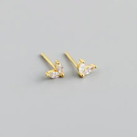 2PC Stainless Steel Cubic Zirconia Small Hoop Earrings Helix Tragus