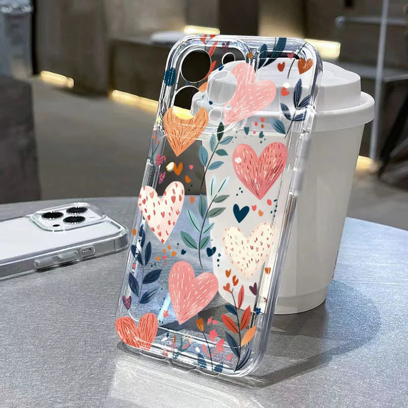 Love Heart Leaves Moon Case for Redmi Note 14 13 12 11 Pro Plus 12S 13C 14C