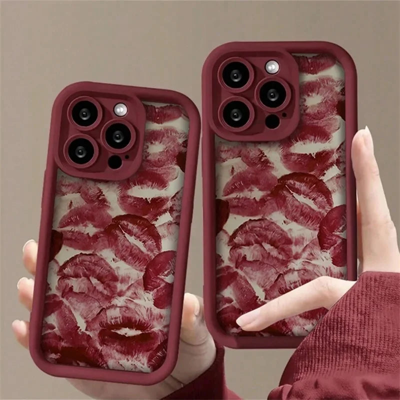 Moonlit Red Flower Case for iPhone 17 16 15 14 13 12 11 Pro Max Plus 17 Air