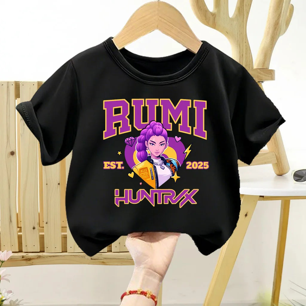 K-pop Girls Summer Short Sleeve O-Neck T-Shirt Fashion Outdoor Tee