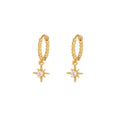 New Trend Cubic Zirconia Long Tassel Drop Earrings Star Moon Chain