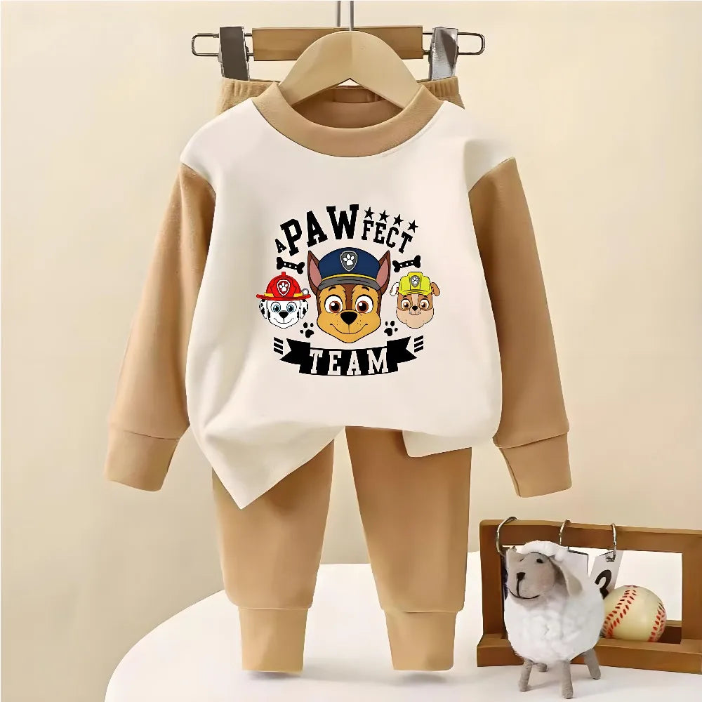 PAW Patrol Boys Long Sleeve Home Wear Set Dralon Fabric Soft Pyjamas