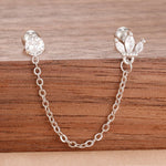Stainless Steel Gold Colour Chain Dangle Drop Earrings Clip Earring