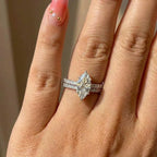 925 Sterling Silver Fashion Classic Marquise Zircon Ring For Women Engagement Wedding Luxury High Quality Fine Jewelry Hot Sales