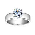 2 Carat Moissanite Solitaire Wedding Engagement Ring 100% 925 Silver Certified