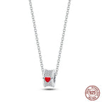 925 Sterling Silver Luminous Firefly Heart Shaped Zircon Pendant Necklace For Women Fashion Anniversary Birthday Jewelry Gifts