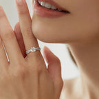 KNB 1CT Certified Moissanite Diamond Gold White Stone Women's Engagement Ring Real 925 Sterling Silver High Quality Fine Jewelry
