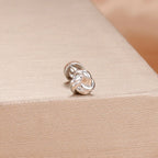 1PC Stainless Steel Star Moon Cartilage Piercing 18K Gold Plated