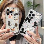 Graffiti Cartoon Dogs Cats Case for Samsung Galaxy A55 A35 A15 S24 S23 Ultra