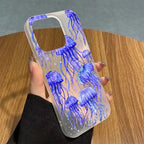 Ocean Jellyfish Print Case for iPhone 17 16 15 14 13 12 Pro Max