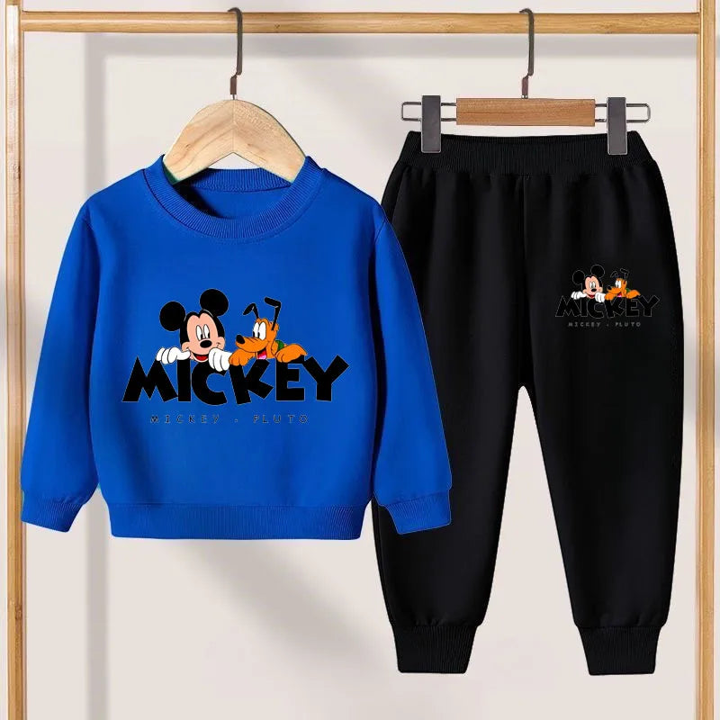 Disney Mickey Mouse Boys O-Neck Hoodie and Trousers 2-Piece Tracksuit