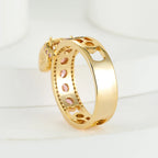 Luxury Female Rose Red Stone Wedding Rings For Women Engagement Jewelry Cute Pink Zircon Round Dangle Ring Christmas Day Gifts