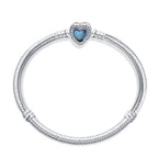 925 Sterling Silver Forever Love Peach Heart Bracelets Star Moon Airplane Earth Bracelets For Women Fit DIY Charms Party Jewelry