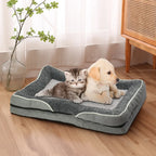 Orthopedic Pet Bed Removable Cover High-Density Foam Pillow - Ship from UK