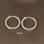 Fashion Zircon Link Chain Cross Hoop Earrings Stainless Steel