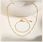 Stainless Steel Snake Ball Bead Chain Bracelet For Women, 18k Gold Plated Thin Link Layered Hand Wristband Christmas Gift