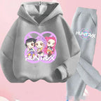 Toddler Girls Kpop Demon Hunters Fashion Hoodie & Sweatshirt Set Kids Suit
