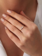 Lnngy 925 Sterling Silver Moissanite Ring Wedding Bands for Women Brilliant Lab Diamond Ring Bijoux Bague Fine Jewelry Gift