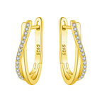 925 Sterling Silver Curve Weaving Large Circle Versatile Hoop Earrings Gift