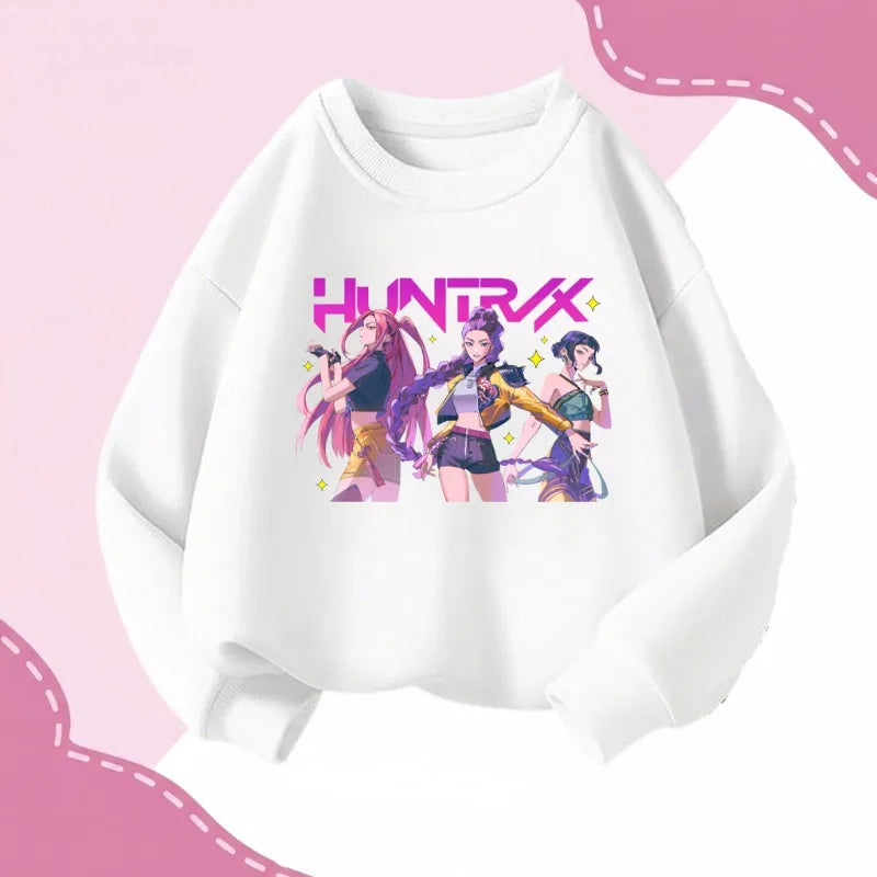 K-pop Girls Casual Sweatshirt O-Neck Long Sleeve Fashion Hoodie Pullover