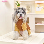 Polar Fleece Striped Bodysuit 4-Legged Winter Pajamas Small Medium Dogs