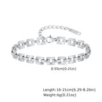 18k Gold Plated Mesh Link Bracelet for Women, Clavicle Chain Wrist Bracelet Polish Jewelry