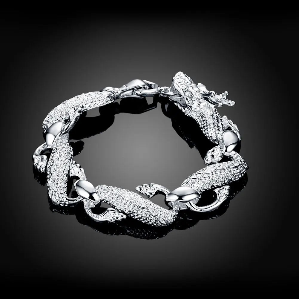 10mm Gold & Silver Chain Bracelet Men Women Noble Wedding Fashion Jewellery