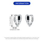 925 Sterling Silver Star Moon Heart Shape Versatile Hoop Earrings Fine Gift