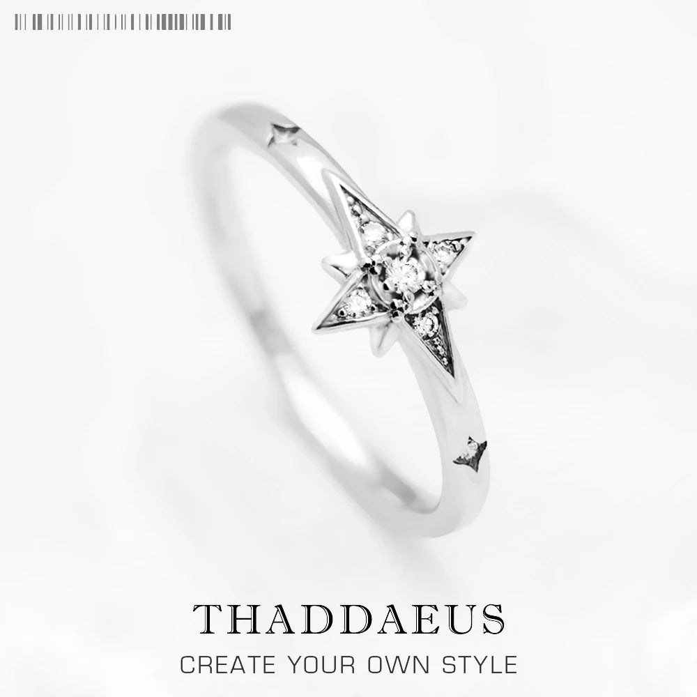 Fascinates Star Ring 925 Sterling Silver Glam Trendy Jewellery Women