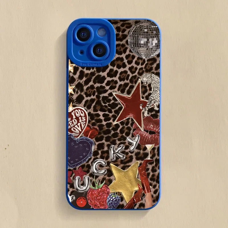 Cheetah Vintage Leopard Star Case for Samsung S25 S24 S23 A16 A54