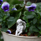 5pcs Miniature Baby Angels Flowerpot Decor Figurines Fairy Garden Bonsai Accessories