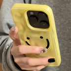 Happy Smile Texture Case for iPhone 17 16 15 14 13 12 11 Pro Max Plus Air