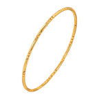 Women Bangle Bracelet Stainless Steel, 18k Gold Plated 2mm Stackable Glossy Thin Jewelry