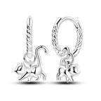 925 Sterling Silver Cats Dogs Animals Hoop Ear Studs Anniversary Gift