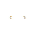 New Stainless Steel Cubic Zirconia Chain Hoop Earring Star Moon