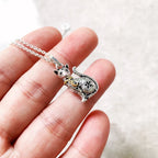 Magic Cat Pendant Necklace 925 Sterling Silver Fashion Jewellery Women Gift