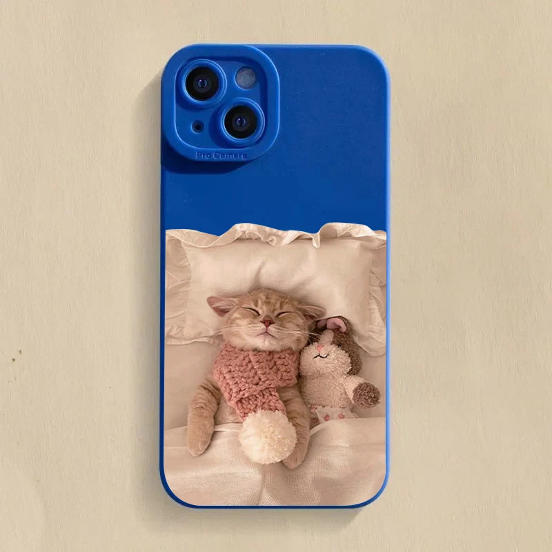 Funny Cute Cat Silicone Case for Samsung Galaxy A14 A34 A54 S23 S22