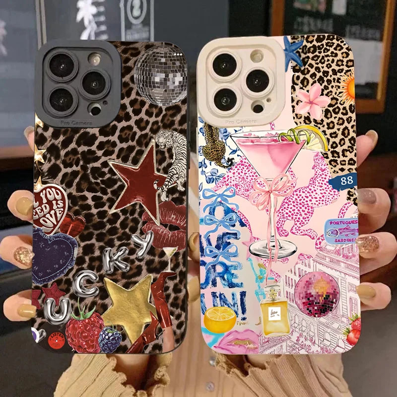 Cheetah Vintage Leopard Star Case for Samsung S25 S24 S23 A16 A54