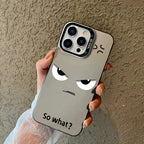 Black Angry Expression IMD Case for Samsung S25 S24 Ultra S23 A16