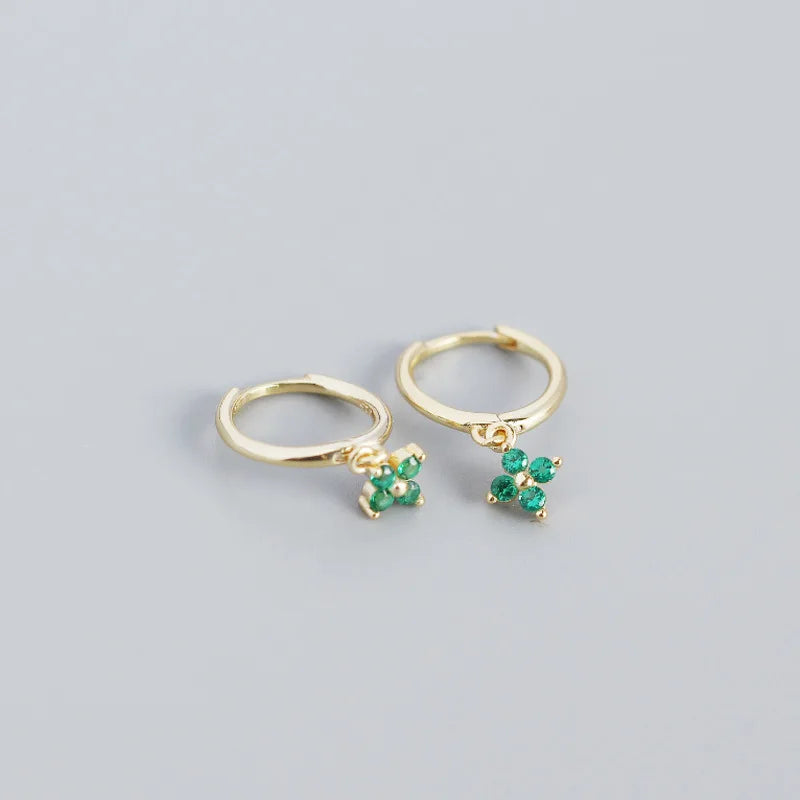 2PC Stainless Steel Cubic Zirconia Small Hoop Earrings Helix Tragus