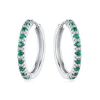 925 Sterling Silver Blue White Cross Versatile Hoop Earrings Birthday Gift
